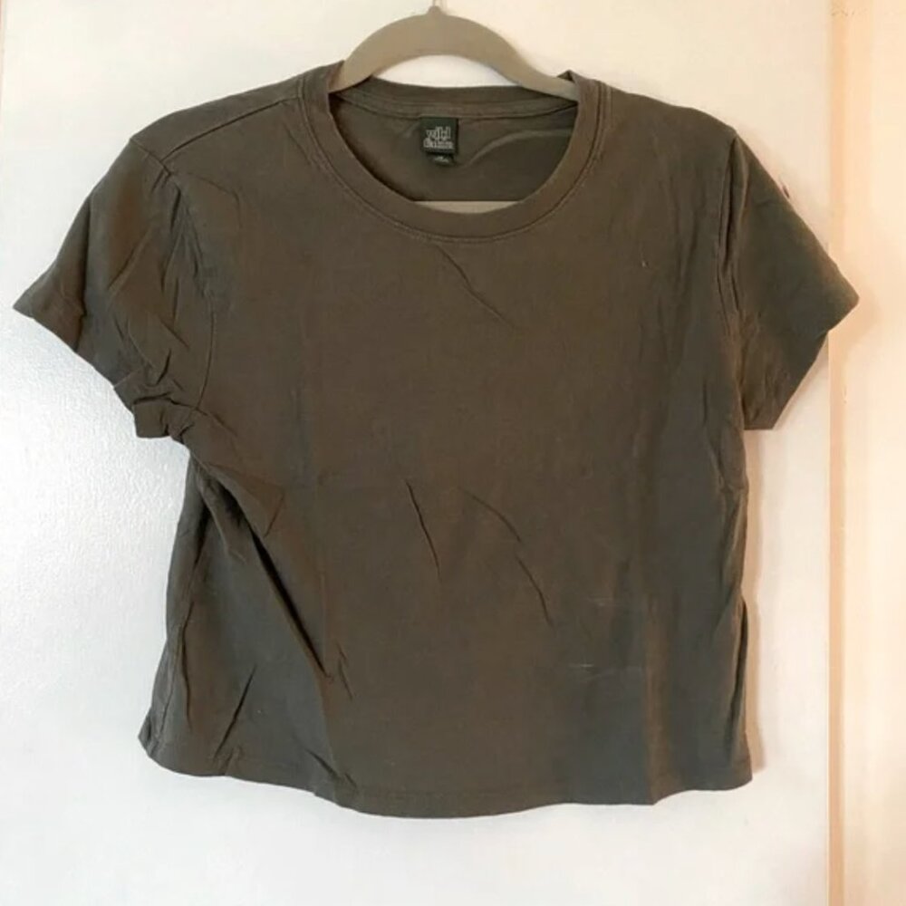 Wild Fable | Size XS | Olive Green Cropped Tshirt